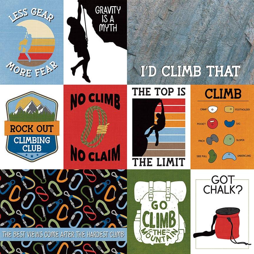 Rock Climbing Collection Gravity 12 x 12 Double-Sided Scrapbook Paper by Photo Play Paper - Scrapbook Supply Companies
