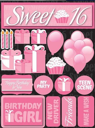 Signature Series Collection Sweet 16 5 x 6 Scrapbook Embellishment by Reminisce - Scrapbook Supply Companies