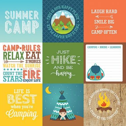 Summer Adventure Collection 4 x 4 Journaling Cards 12 x 12 Double-Sided Scrapbook Paper by Echo Park Paper - Scrapbook Supply Companies