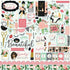 Salon Collection 12 x 12 Scrapbook Sticker Sheet by Echo Park Paper - Scrapbook Supply Companies