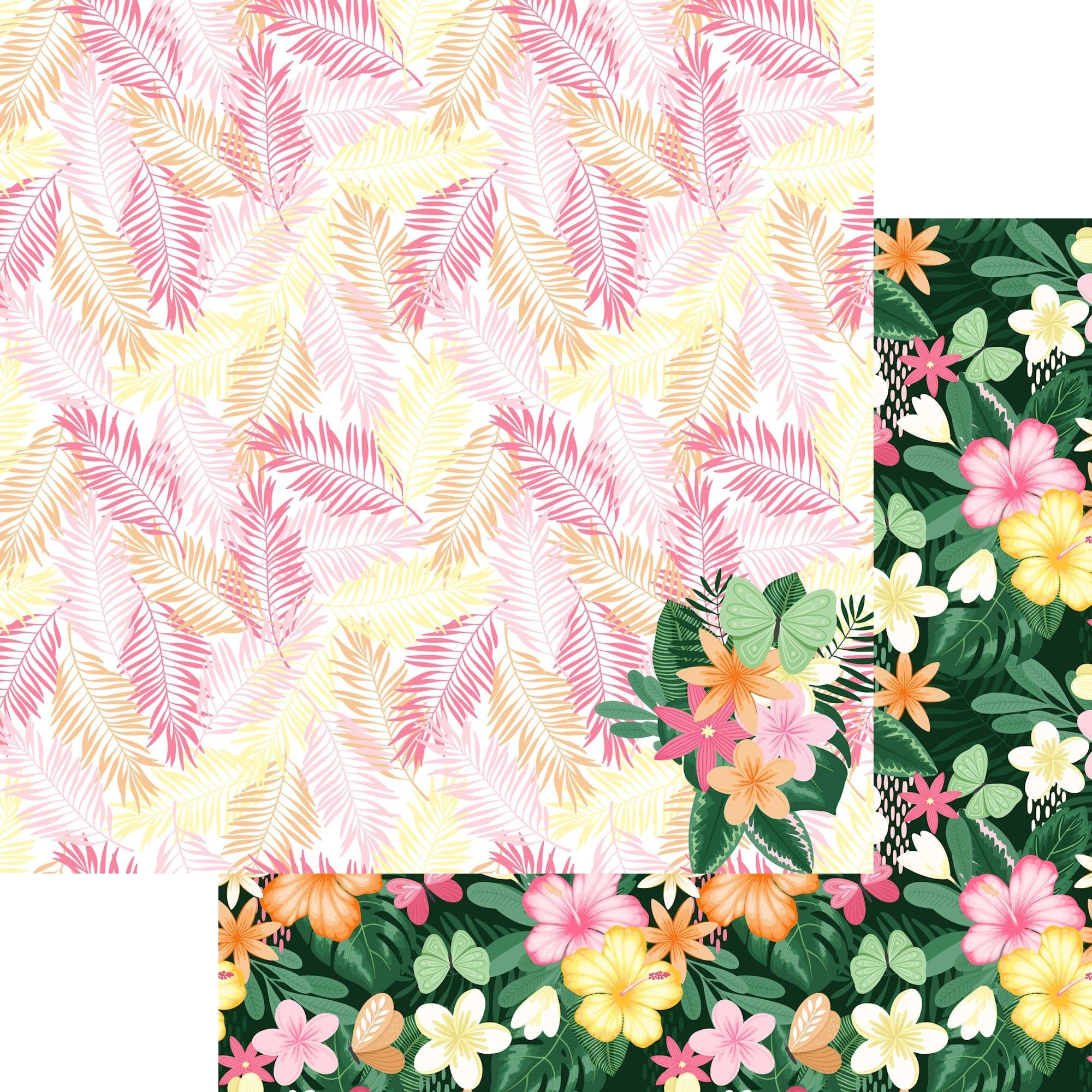 Sunkissed Collection Frilly Ferns 12 x 12 Double-Sided Scrapbook Paper by SSC Designs