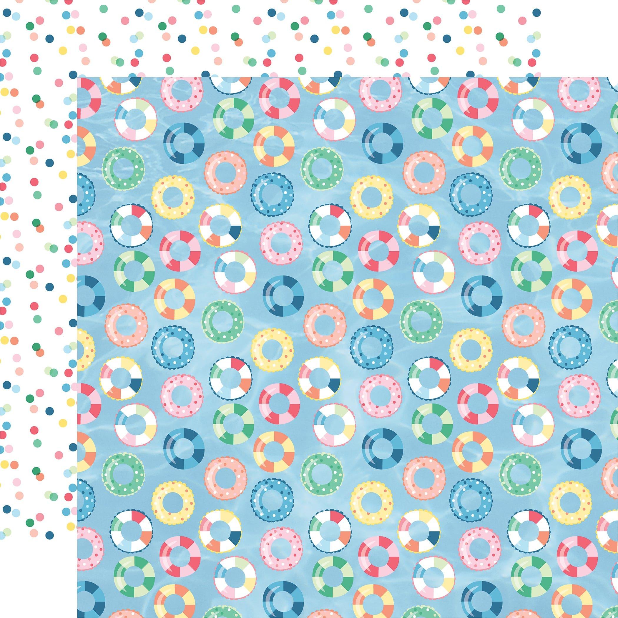 Sun Kissed Collection Pool Day 12 x 12 Double-Sided Scrapbook Paper by Echo Park Paper 