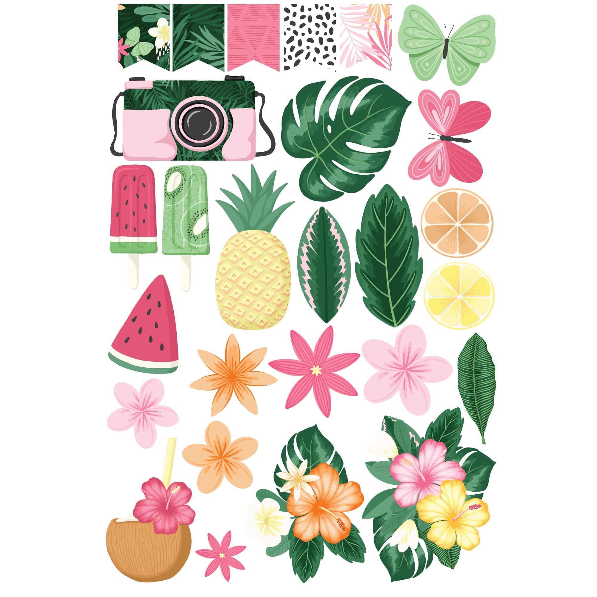 Sunkissed Collection Laser Cut Scrapbook Ephemera Embellishments by SSC Designs - Scrapbook Supply Companies