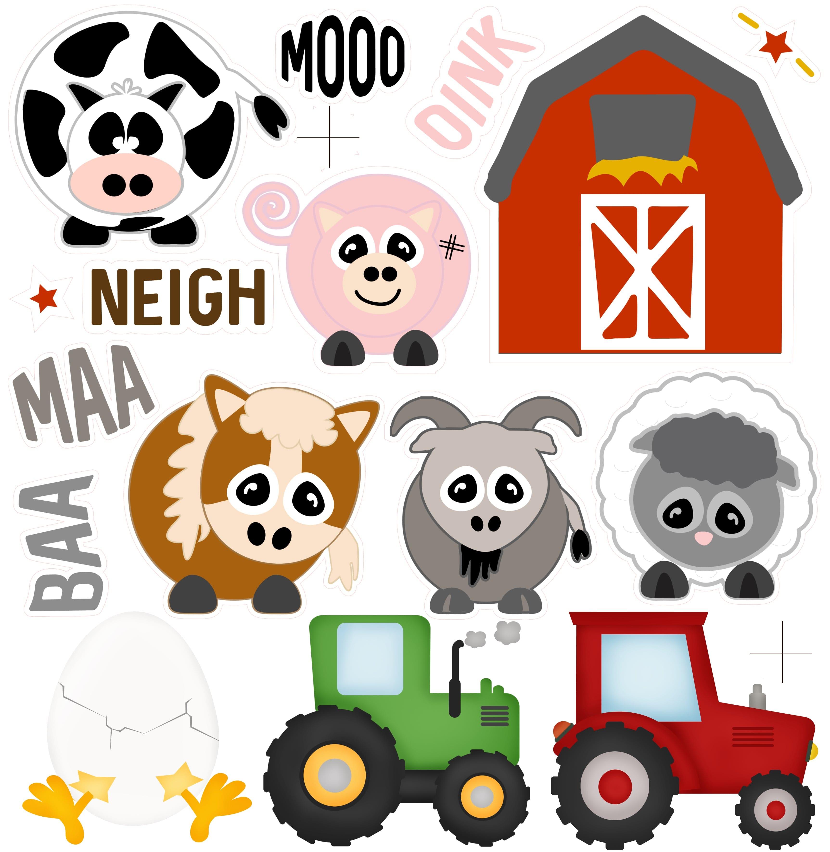 Quirky Quotes Collection On the Farm Sayings Laser Cut Scrapbook or Card Embellishments by SSC Laser Designs -15 pieces