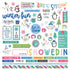 Snow Day Collection 12 x 12 Cardstock Scrapbook Sticker Sheet by Photo Play Paper