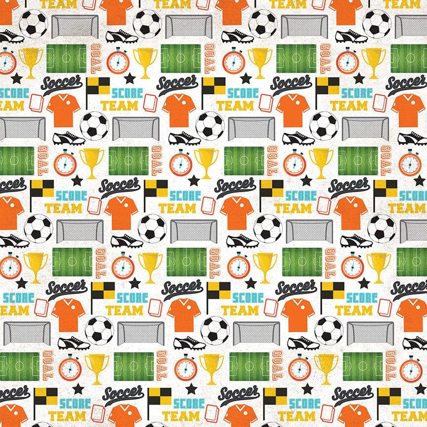 MVP Soccer Collection Champion 12 x 12 Double-Sided Scrapbook Paper by Photo Play Paper - Scrapbook Supply Companies