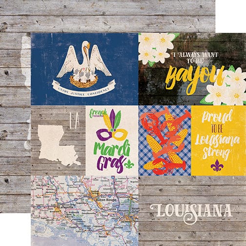 Stateside Collection Louisiana 12 x 12 Double-Sided Scrapbook Paper by Echo Park Paper