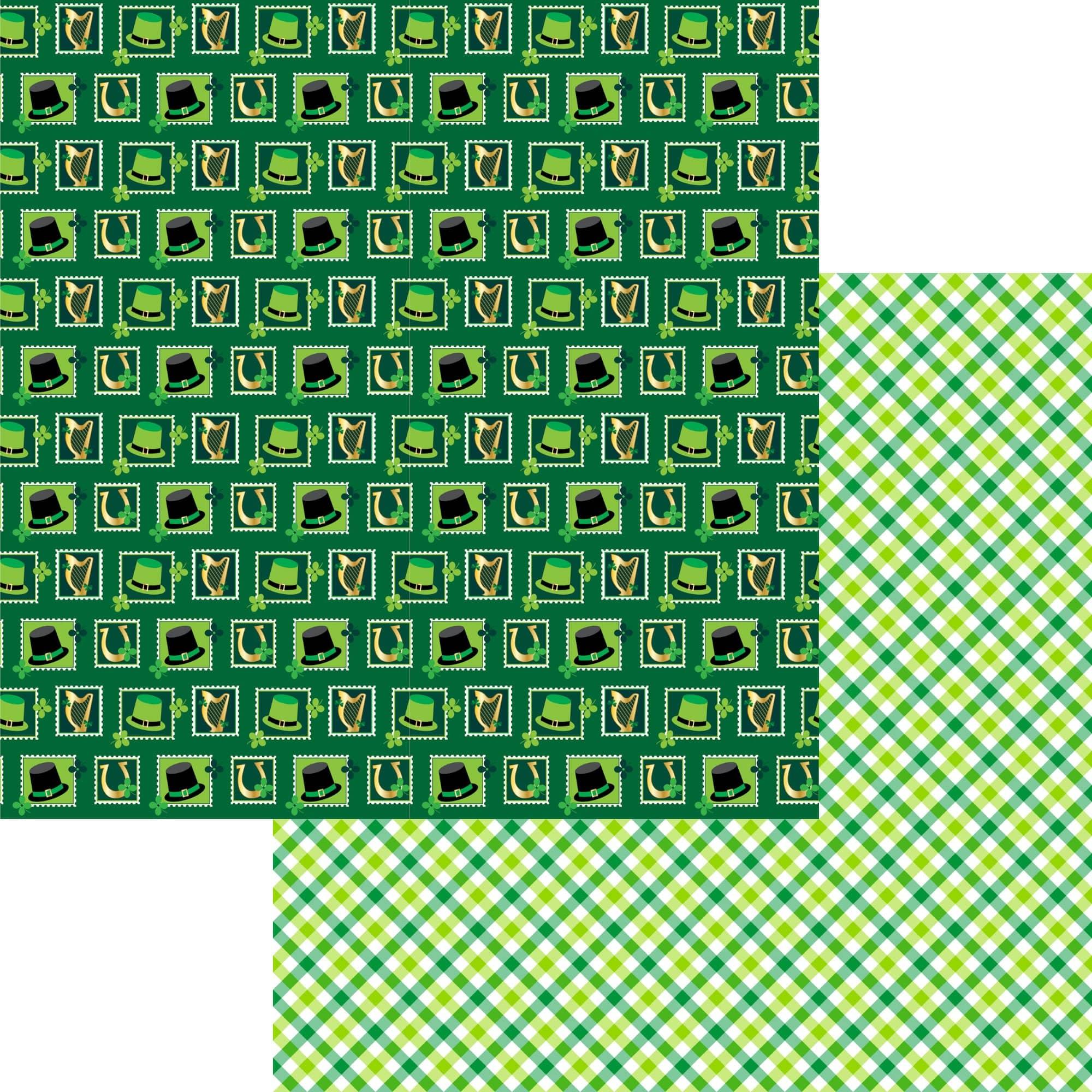 St. Pat's Traditional Collection Irish Icons 12 x 12 Double-Sided Scrapbook Paper by SSC Designs