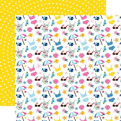 I Love Summer Collection Hello Summer 12 x 12 Double-Sided Scrapbook Paper by Echo Park Paper - Scrapbook Supply Companies
