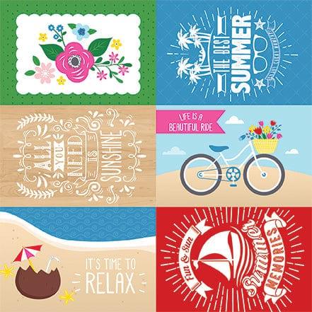 I Love Summer Collection 4 x 6 Journaling Cards 12 x 12 Double-Sided Scrapbook Paper by Echo Park Paper - Scrapbook Supply Companies