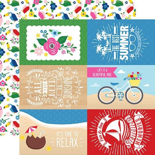 I Love Summer Collection 4x6 Journaling Cards 12 x 12 Double-Sided Scrapbook Paper by Echo Park Paper