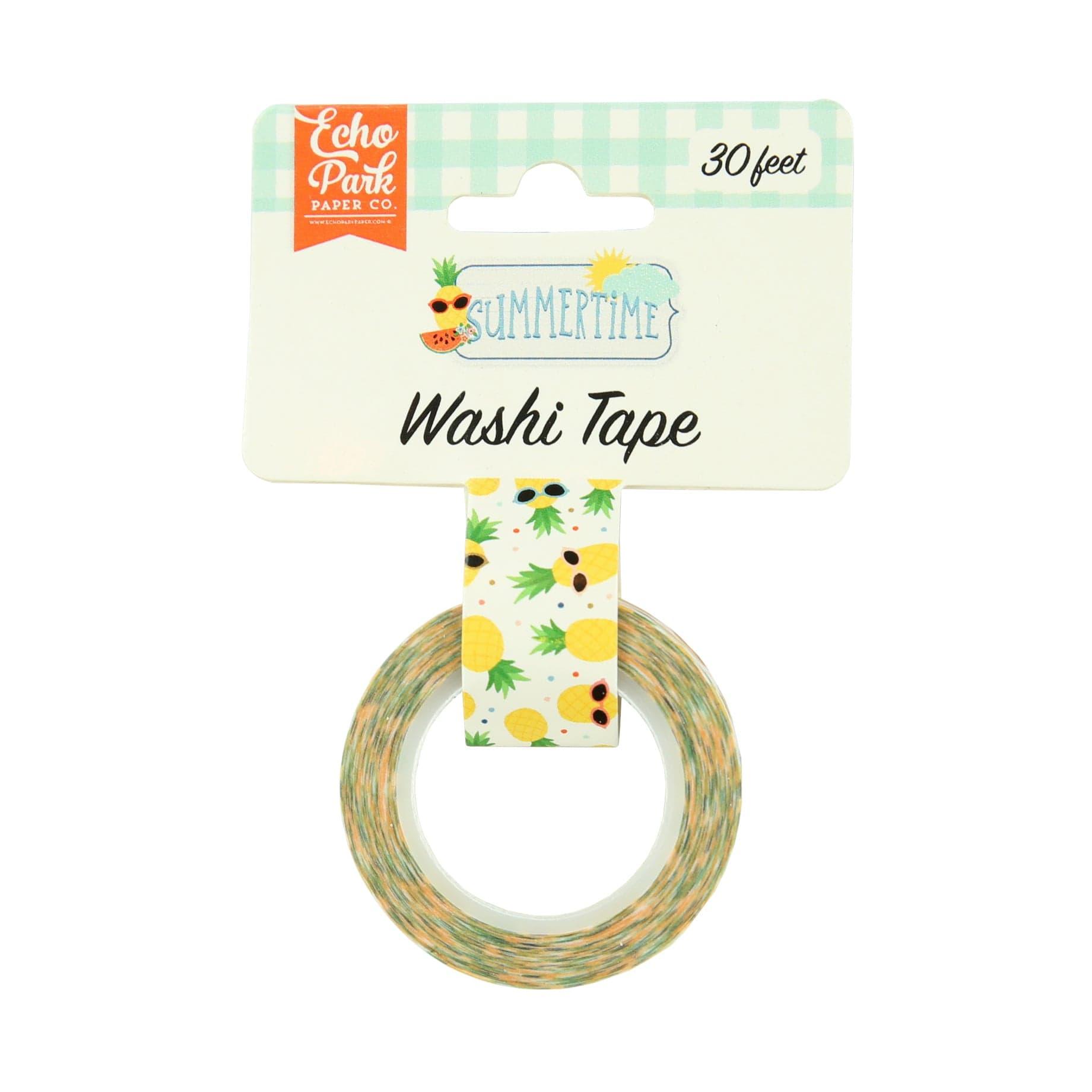 Summertime Collection Cool Pineapples Scrapbook Washi Tape by Echo Park Paper - 30 Feet - Scrapbook Supply Companies