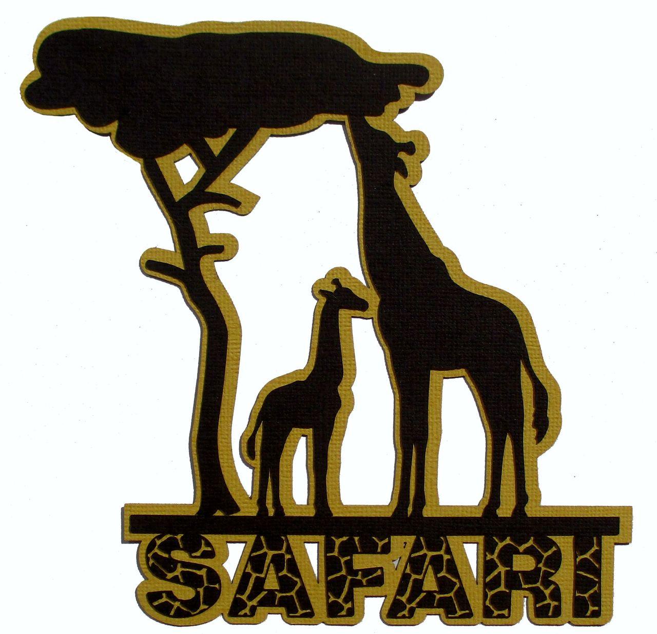 African Safari 5 x 7 Laser Cut Scrapbook Embellishment by SSC Laser Designs
