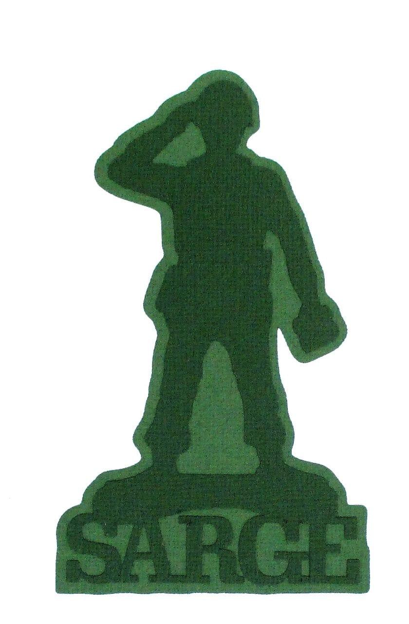 Green Army Guy Sarge 3 x 5 Laser Cut Scrapbook Embellishment by SSC Laser Designs