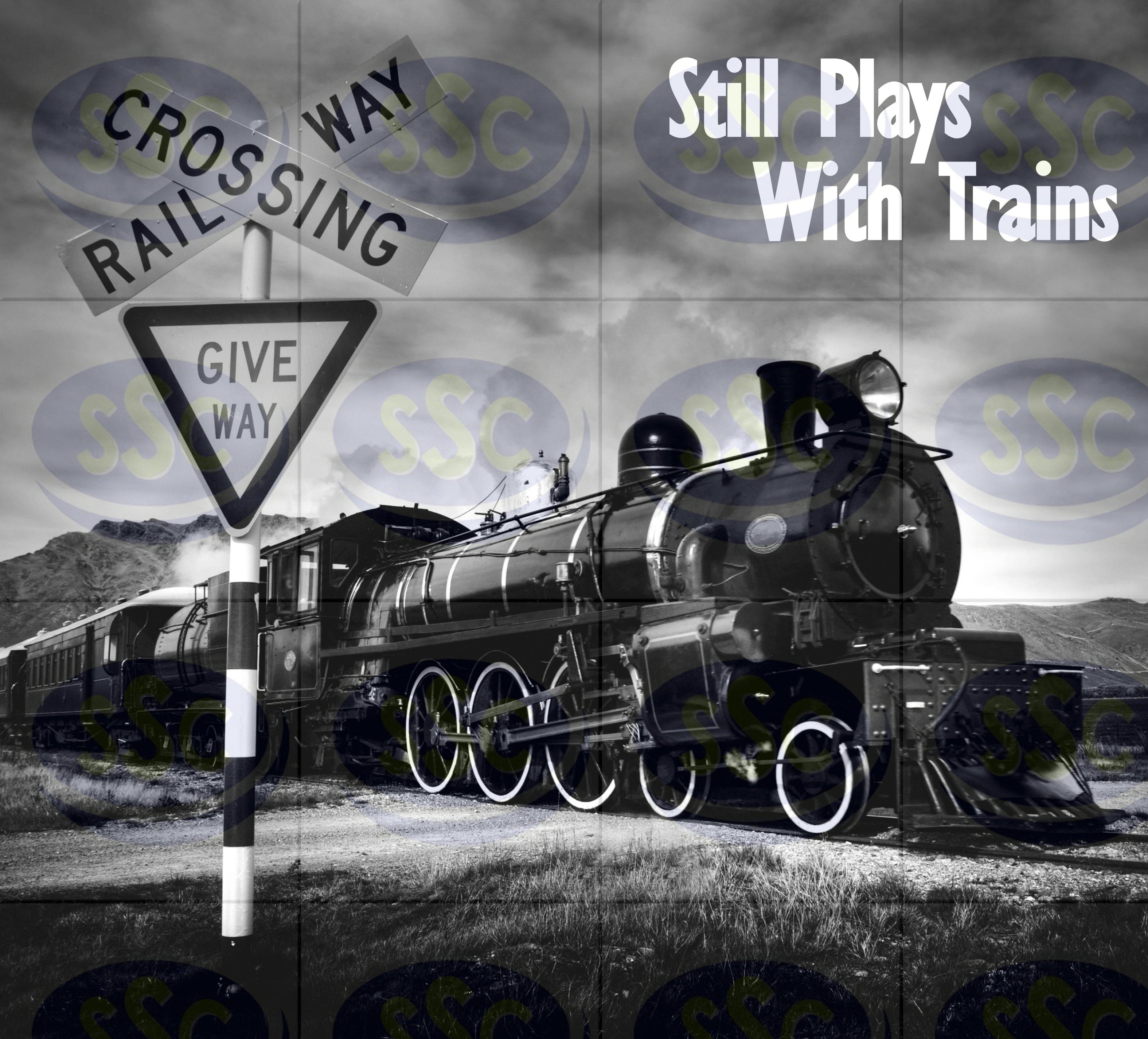 Still Plays With Trains 30 oz. Straight Skinny Tumbler by SSC Designs - Scrapbook Supply Companies