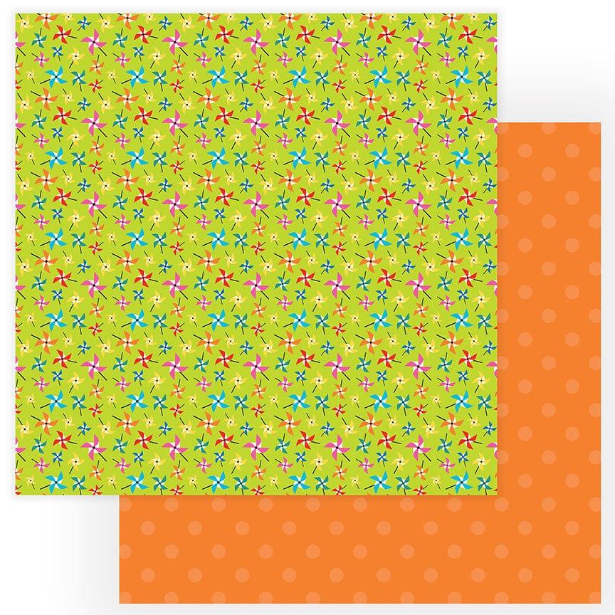 Tulla & Norbert's Excellent Adventure Collection Pinwheels 12 x 12 Double-Sided Scrapbook Paper by Photo Play Paper