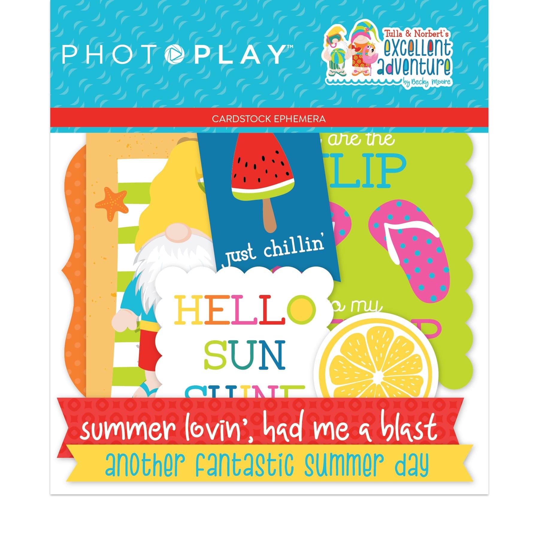 Tulla & Norbert's Excellent Adventure Collection Ephemera 5 x 5 Scrapbook Die Cuts by Photo Play Paper