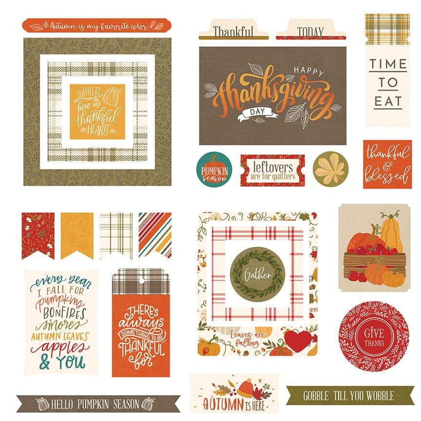 Thankful & Blessed Collection 5 x 5 Die Cut Scrapbook Embellishments by Photo Play Paper - Scrapbook Supply Companies