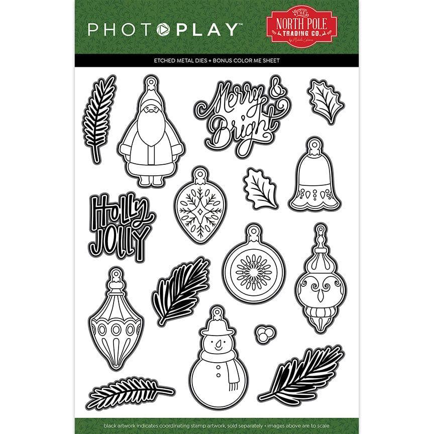 The North Pole Trading Co. Collection Deck the Halls Etched Metal Dies by Photo Play Paper