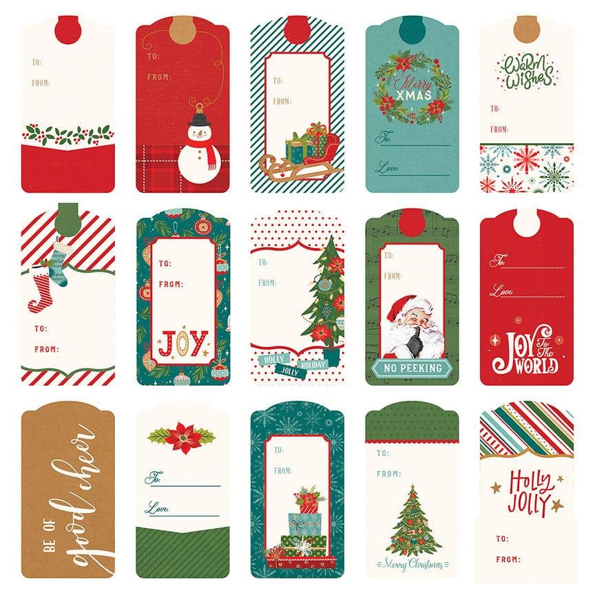 The North Pole Trading Co. Collection Tag Dies 12 x 12 Coordinating Paper by Photo Play Paper