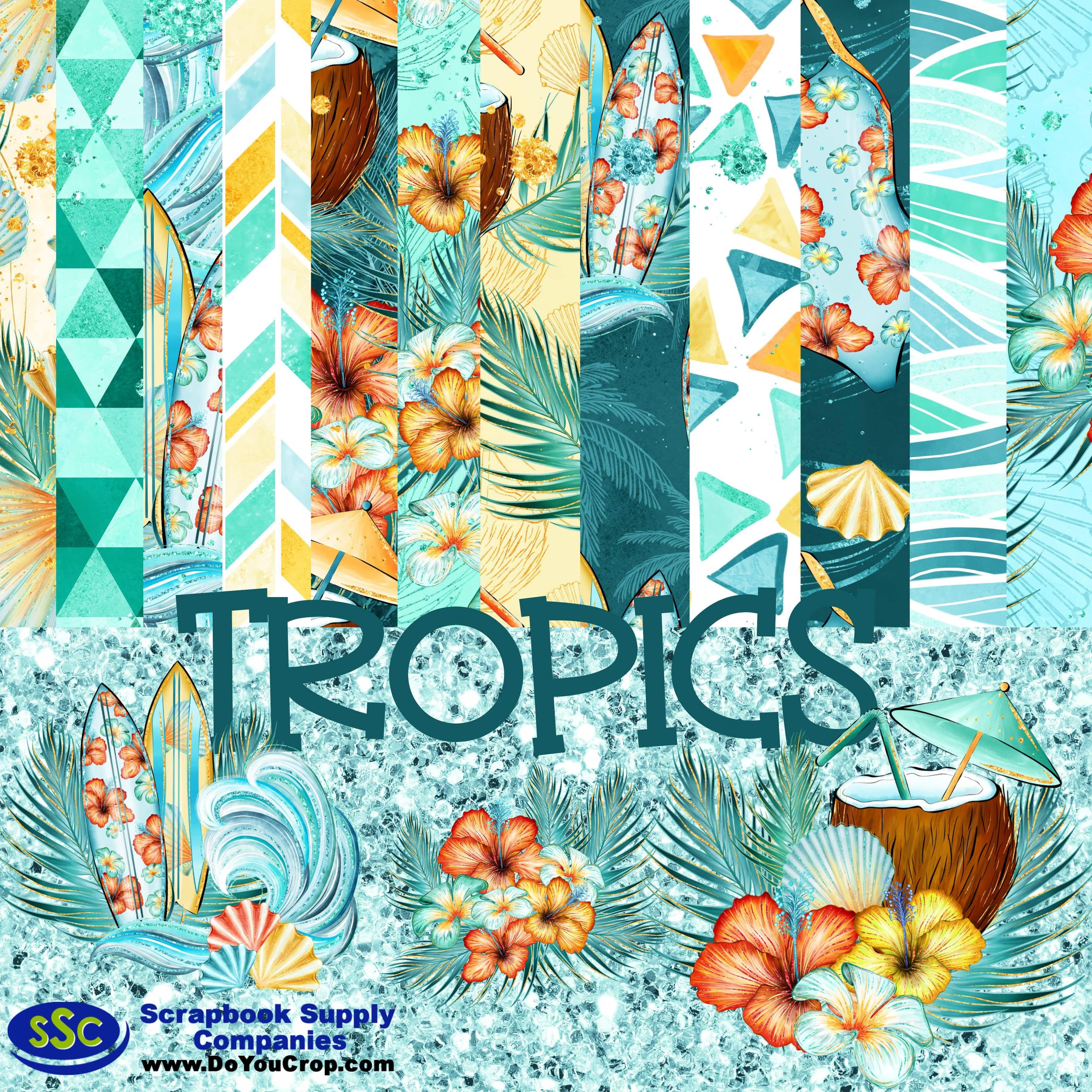 Tropics 12 x 12 Scrapbook Paper & Ephemera Kit by SSC Designs