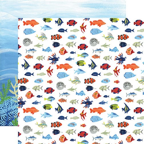 Under Sea Adventures Collection Fish Are Friends 12 x 12 Double-Sided Scrapbook Paper by Echo Park Paper