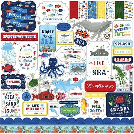 Under Sea Adventures Collection 12 x 12 Scrapbook Sticker Sheet by Echo Park Paper - Scrapbook Supply Companies