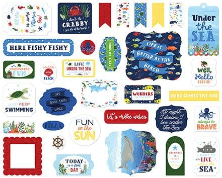 Under Sea Adventures Collection 5 x 5 Scrapbook Ephemera Die Cuts by Echo Park Paper - Scrapbook Supply Companies