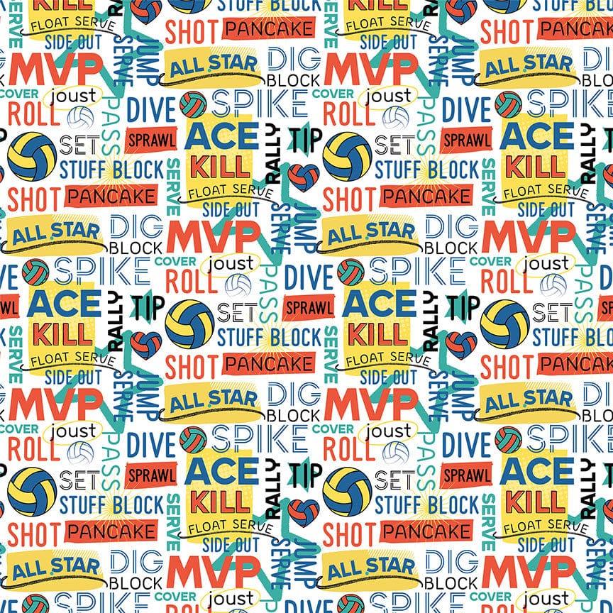 MVP Volleyball Collection Block 12 x 12 Double-Sided Scrapbook Paper by Photo Play Paper - Scrapbook Supply Companies