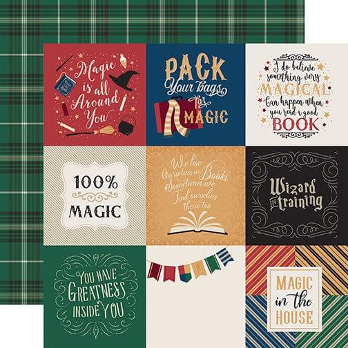 Witches & Wizards Collection 4x4 Journaling Cards 12 x 12 Double-Sided Scrapbook Paper by Echo Park Paper