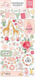 Welcome Baby Girl Collection 6 x 12 Chipboard Accents Scrapbook Embellishments by Echo Park Paper - Scrapbook Supply Companies