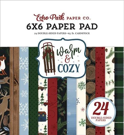Warm & Cozy Collection 6 x 6 Paper Pad by Echo Park Paper - 24 Double-Sided Papers - Scrapbook Supply Companies