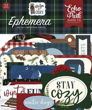 Warm & Cozy Collection 5 x 5 Ephemera Die Cuts by Echo Park Paper - Scrapbook Supply Companies
