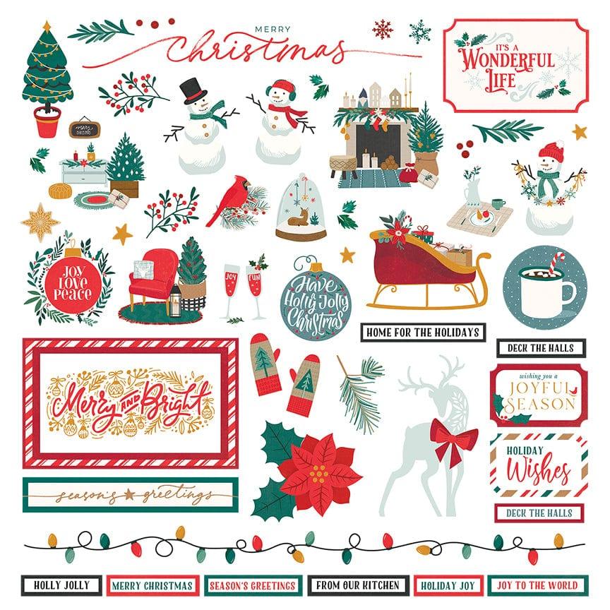 It's A Wonderful Christmas Collection 12 x 12 Cardstock Scrapbook Sticker Sheet by Photo Play Paper