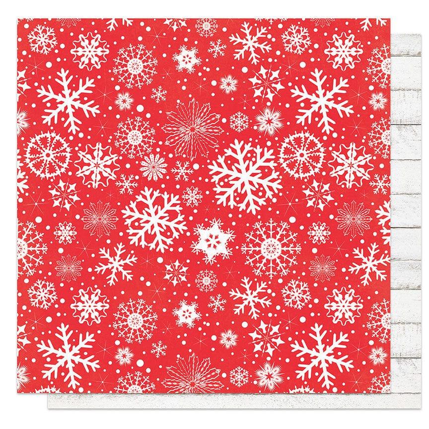 Christmas ~ RED Snowflakes on White Tissue Paper #405 ~ 10 Large Sheets