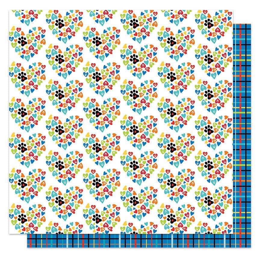 Bow Wow Collection I Love My Dog 12 x 12 Double-Sided Scrapbook Paper by Photo Play Paper - Scrapbook Supply Companies