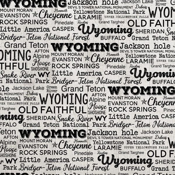 Postage Map Collection Wyoming 12 x 12 Scrapbook Paper by Scrapbook Customs - Scrapbook Supply Companies