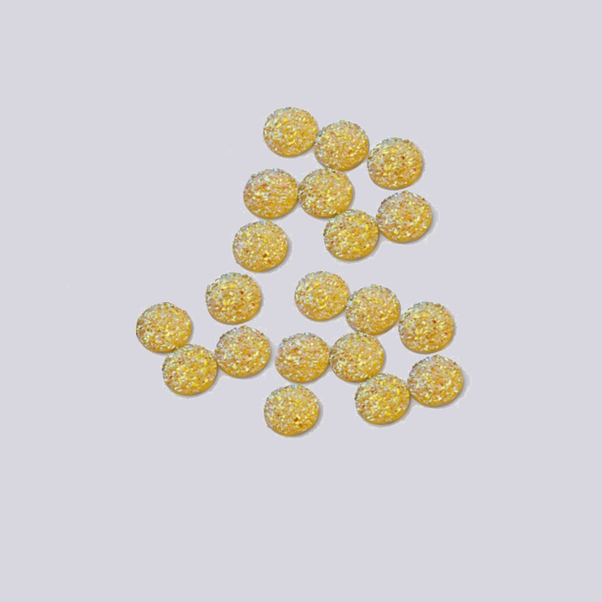 Bling It Up Collection 3/8" Yellow Chunky Round Bling - Pkg. of 20