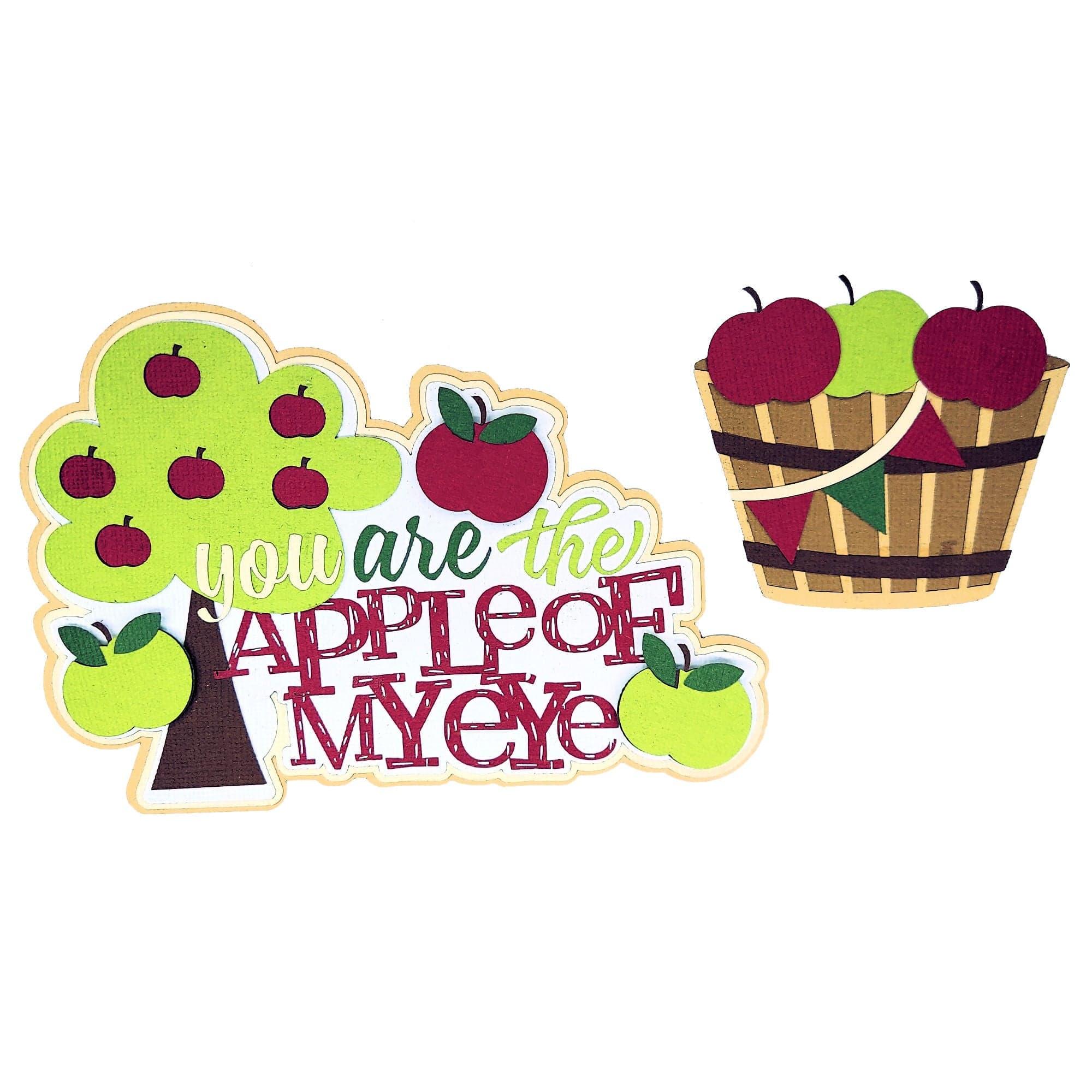 You Are The Apple Of My Eye Title & Accessories 2-Piece Laser Cut Scrapbook Embellishments by SSC Laser Designs