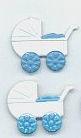 Blue Baby Carriage Stroller Brads by Eyelet Outlet - Pkg. of 12