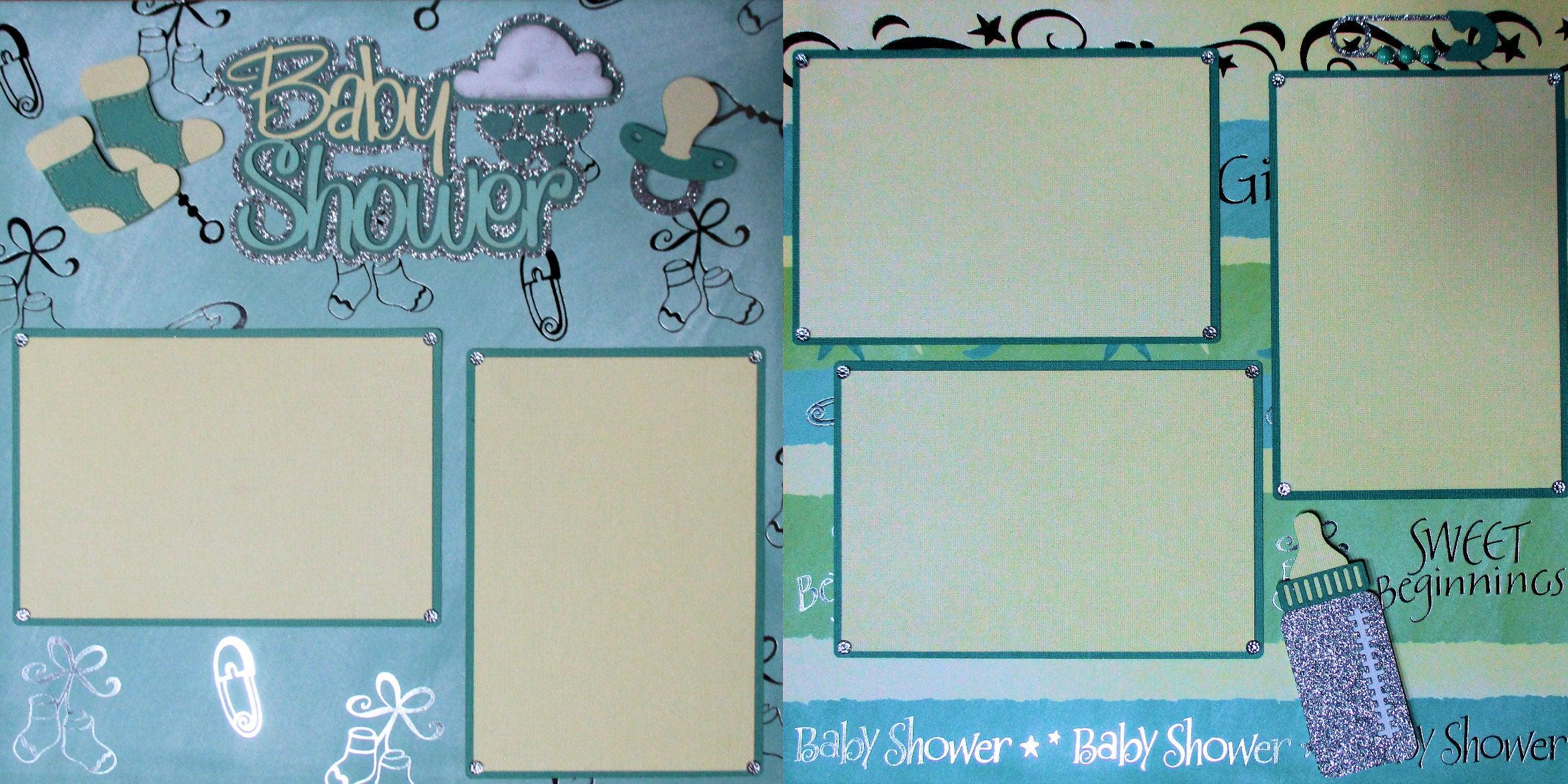 SSC Designs | Baby Shower Premade Scrapbook Pages