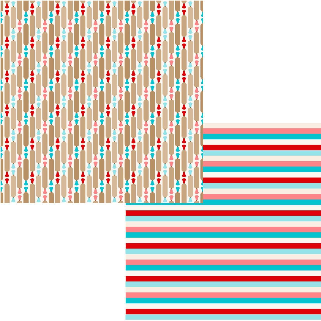 Sugar & Spice Collection Rolling Pins 12 x 12 Double-Sided Scrapbook Paper by SSC Designs