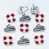 Cruise Collection Ship & Life Preserver Scrapbook Brads by Eyelet Outlet - Pkg. of 12