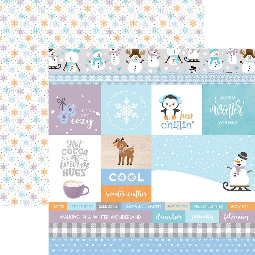 Snow Much Fun Collection Just Chillin' Tags 12 x 12 Double-Sided Scrapbook Paper by Paper House Productions - Scrapbook Supply Companies