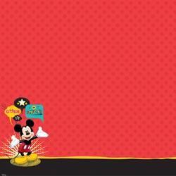 Disney Mickey Family Collection Mickey Mouse Glittered Thermography 12 x 12 Scrapbook Paper by EK Success - Scrapbook Supply Companies