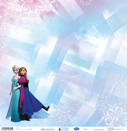 Disney Frozen Collection Anna & Elsa 12 x 12 Scrapbook Paper by Sandylion