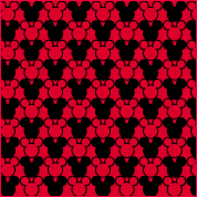 Disney Mickey Mouse Collection Red and Black Icon 12 x 12 Scrapbook Paper by Sandylion - Scrapbook Supply Companies