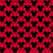 Disney Mickey Mouse Collection Red and Black Icon 12 x 12 Scrapbook Paper by Sandylion