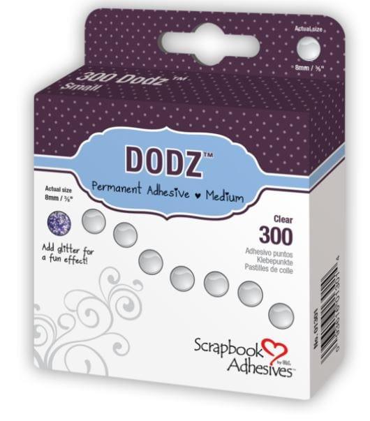 Dodz Collection Medium (9mm), Permanent, Transparent, Double-Sided Adhesive Dots - Pkg. of 300 - Scrapbook Supply Companies