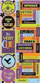 Halloween Fun Collection Embossed Cardstock Word Stickers by Cloud 9 Design - Scrapbook Supply Companies